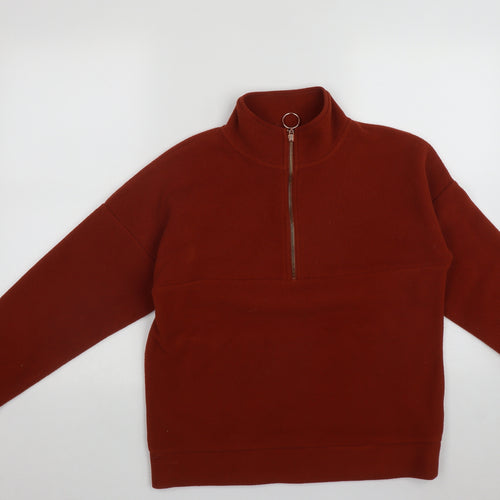 Primark Womens Brown  Polyester Pullover Sweatshirt Size 2XS  Zip