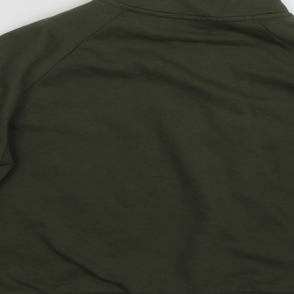 Primark Womens Green  Polyester Pullover Sweatshirt Size L  Zip