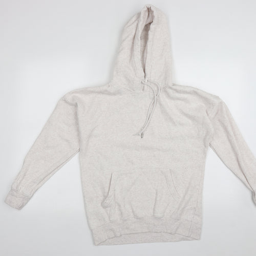 New Look Womens Ivory  Cotton Pullover Hoodie Size S  Drawstring