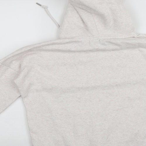 New Look Womens Ivory  Cotton Pullover Hoodie Size S  Drawstring