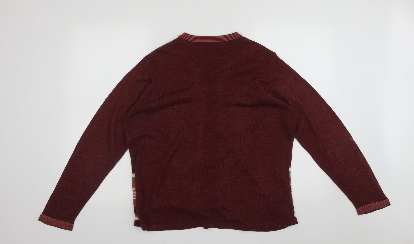 Honor Millburn Womens Multicoloured Round Neck Striped Acrylic Pullover Jumper Size L   - 2 in 1 top