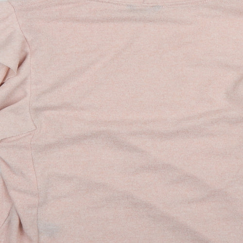 M&Co Womens Pink Round Neck  Polyester Pullover Jumper Size 8