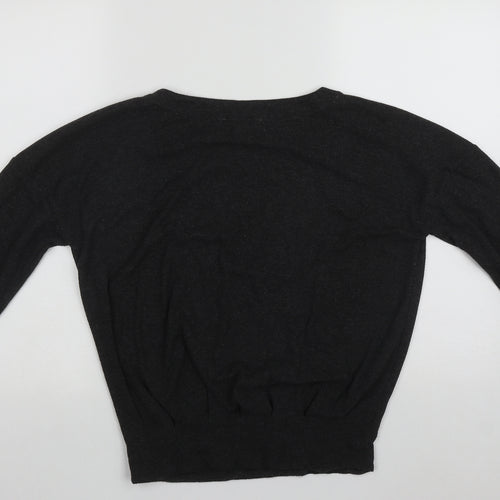 NEXT Womens Grey Scoop Neck  Polyester Pullover Jumper Size 6