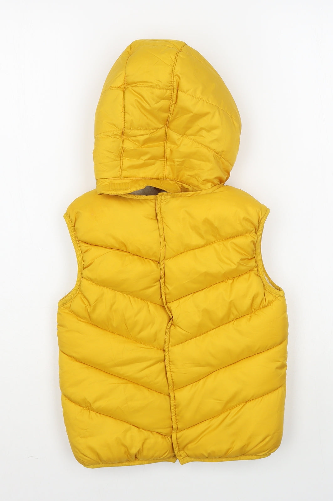 Marks and Spencer Boys Yellow   Gilet Coat Size 4-5 Years  Hook & Loop