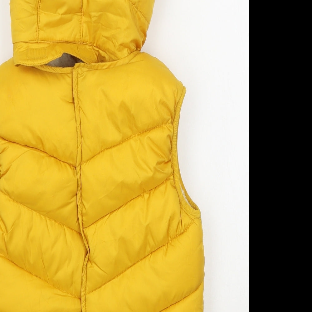 Marks and Spencer Boys Yellow   Gilet Coat Size 4-5 Years  Hook & Loop