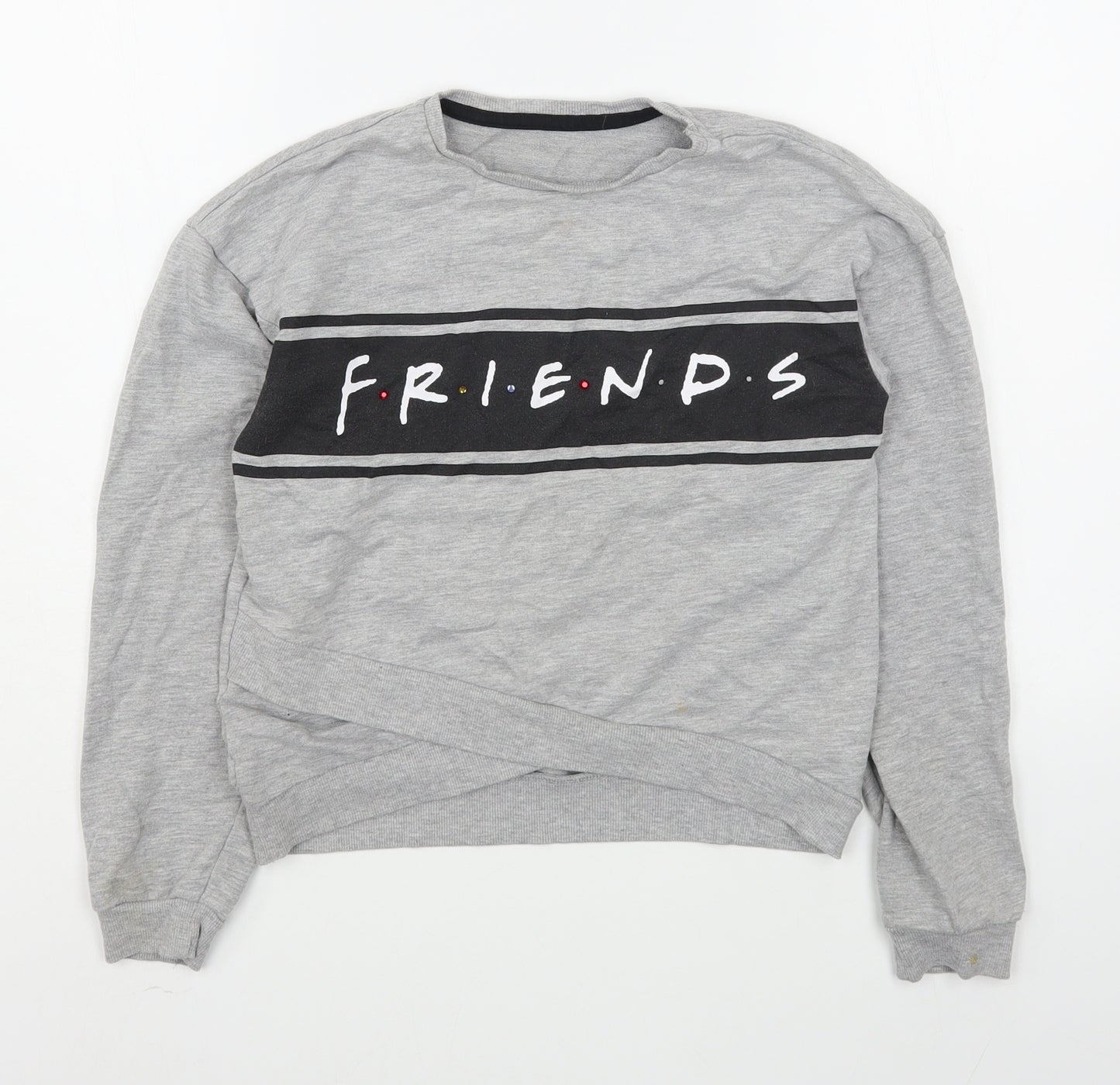 George Girls Grey  Cotton Pullover Sweatshirt Size 10-11 Years  Pullover