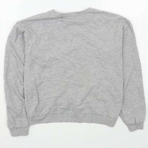 George Girls Grey  Cotton Pullover Sweatshirt Size 10-11 Years  Pullover