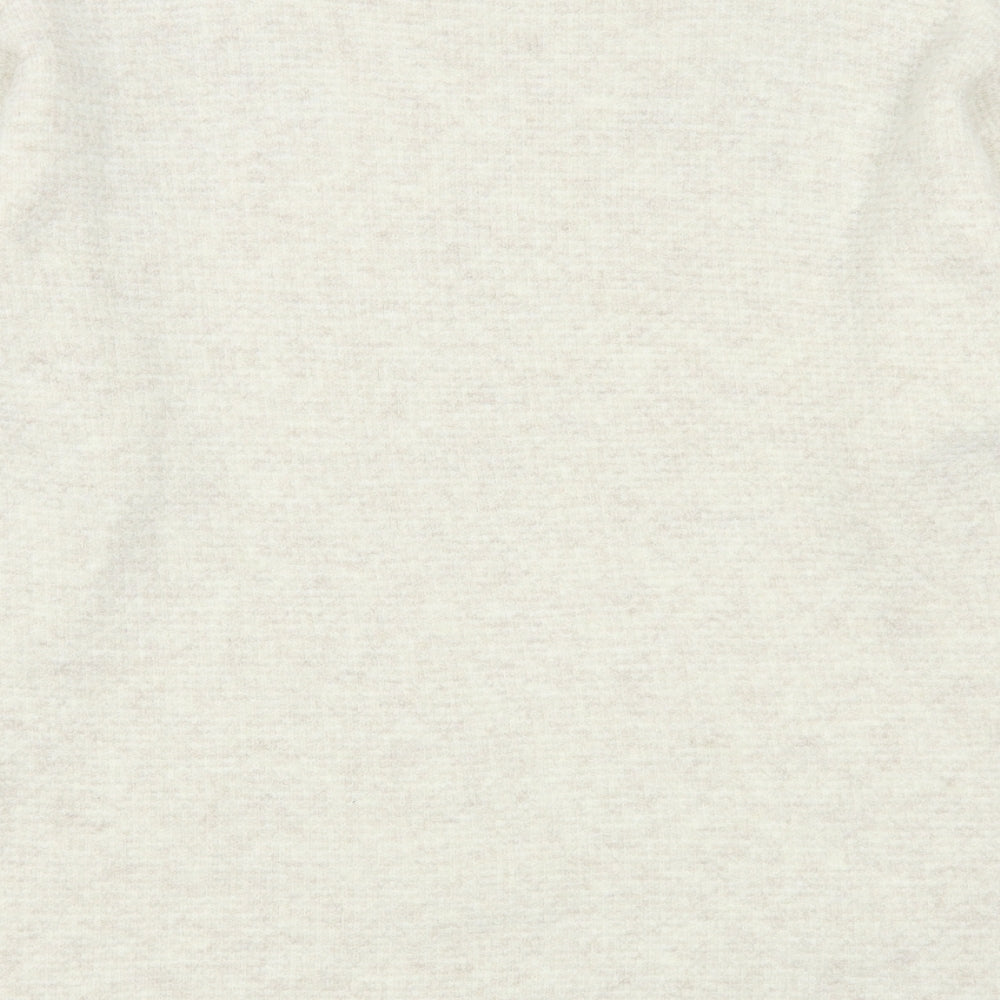 F&F Womens White Round Neck  Acrylic Pullover Jumper Size 16