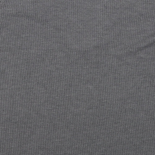 Preworn Womens Grey  Cotton Pullover Sweatshirt Size L  Zip