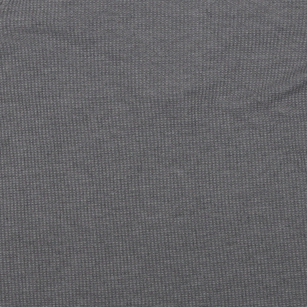 Preworn Womens Grey  Cotton Pullover Sweatshirt Size L  Zip