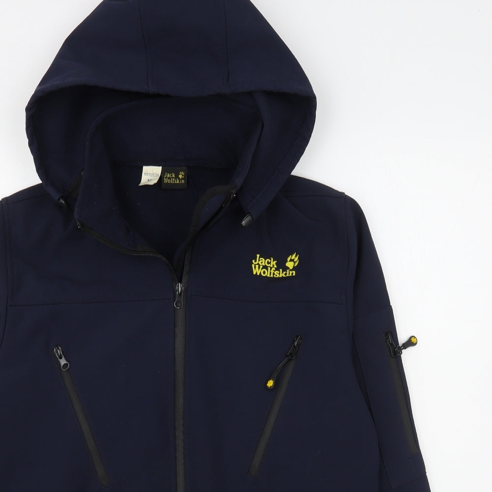 Jack Wolfskin Mens Blue   Rain Coat Coat Size M  Zip
