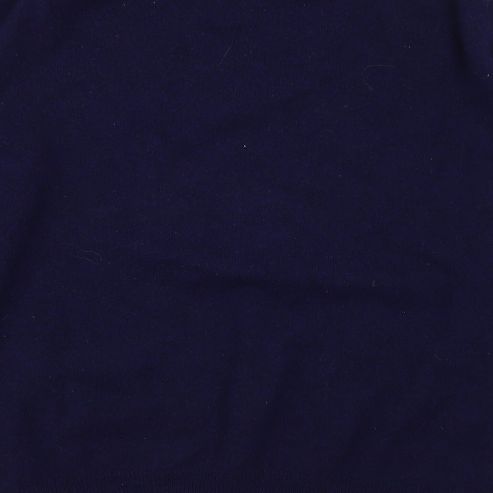 Marks and Spencer Mens Blue Round Neck  Wool Pullover Jumper Size L