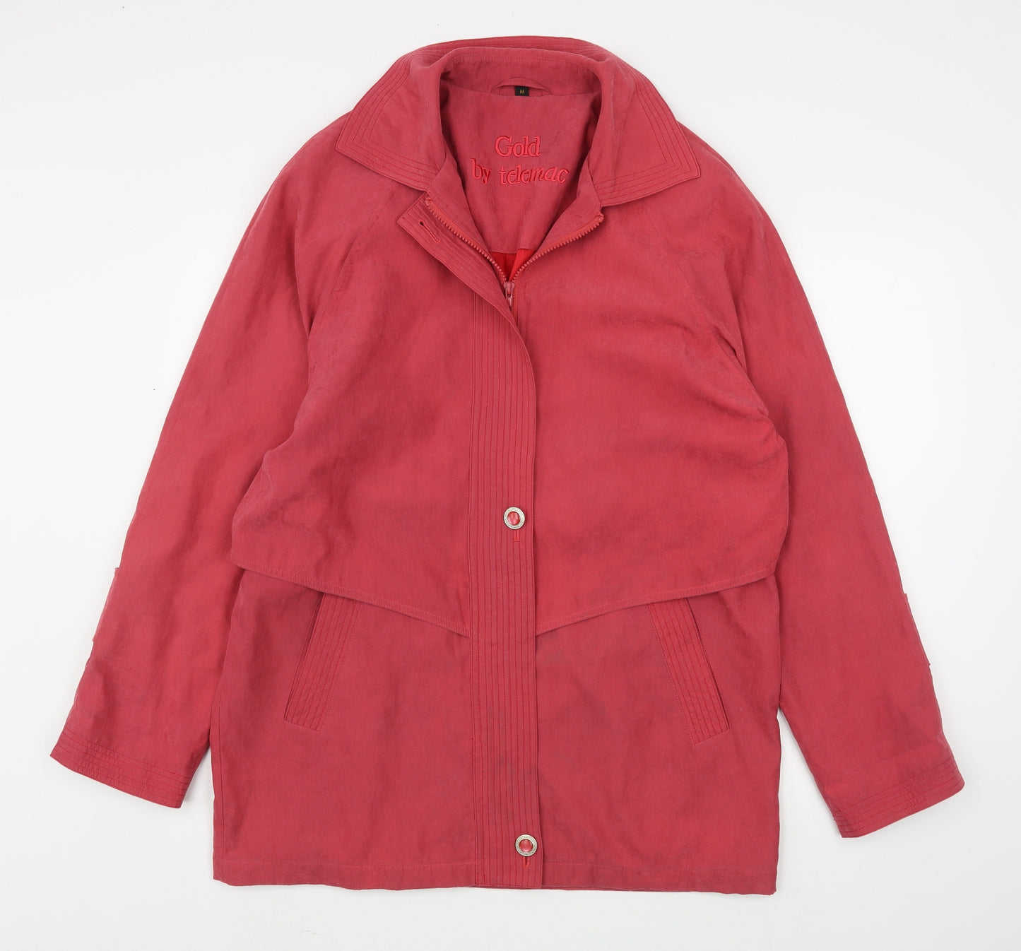 Gold Womens Pink   Overcoat Coat Size M  Zip