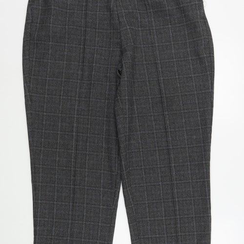 BM Womens Grey Plaid Polyester Trousers  Size 18 L27 in Regular