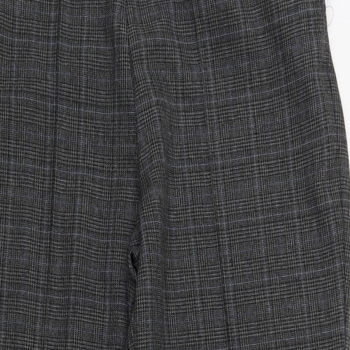 BM Womens Grey Plaid Polyester Trousers  Size 18 L27 in Regular
