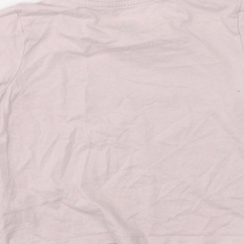 Very  Girls Purple  100% Cotton Basic T-Shirt Size 4-5 Years Round Neck  - Butterflies