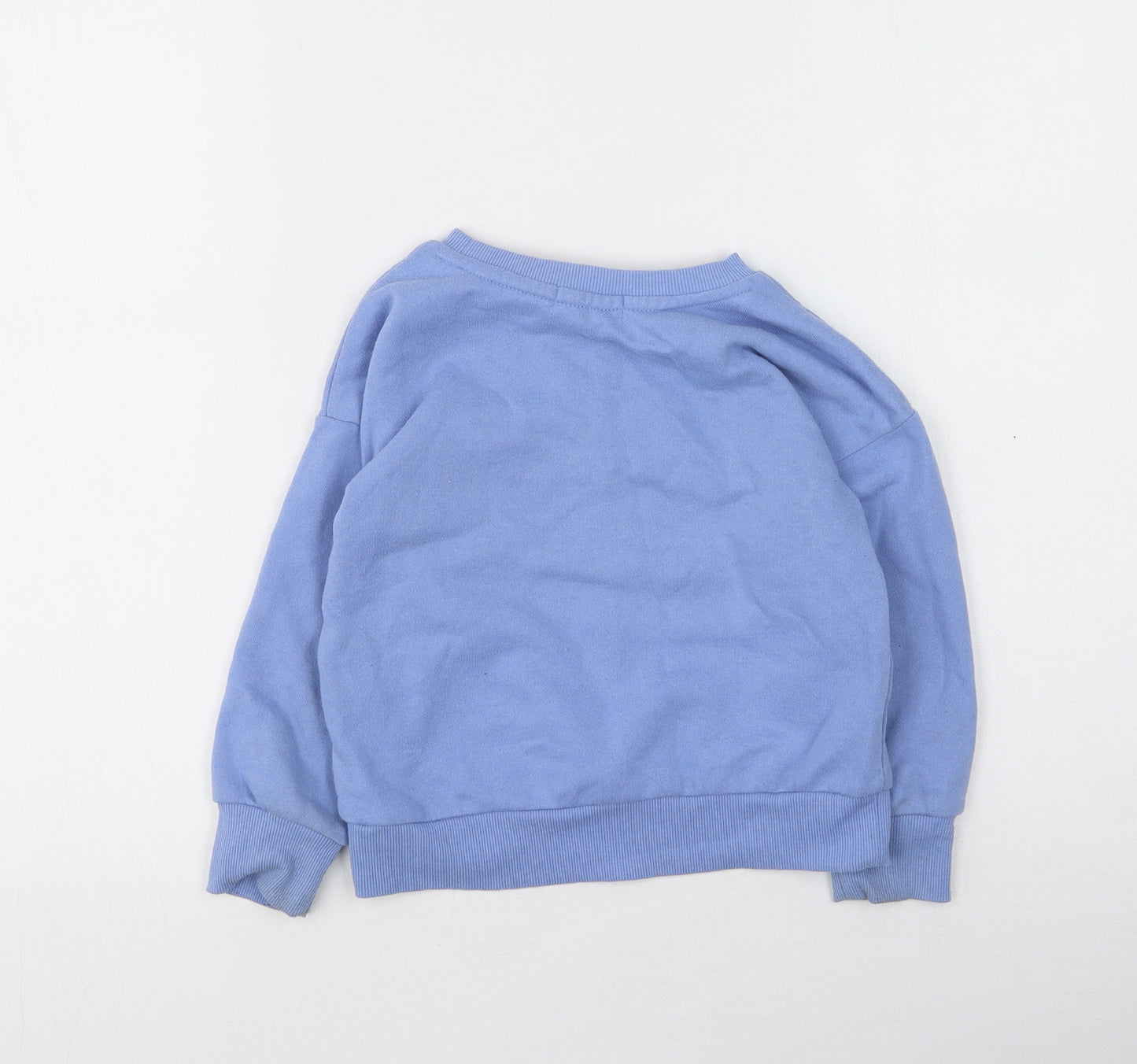 Primark Girls Purple  Cotton Pullover Sweatshirt Size 4-5 Years   - Rainbow