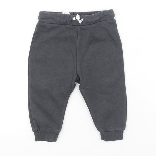 F&F Baby Grey  Cotton Jogger Trousers Size 6-9 Months