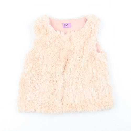 F&F Girls Pink   Gilet Coatigan Size 18-24 Months