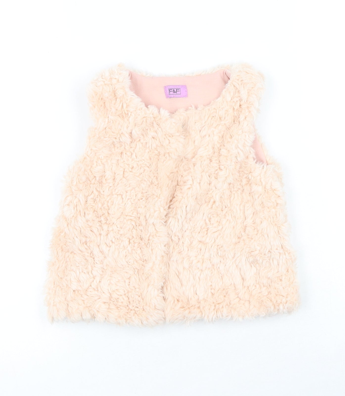 F&F Girls Pink   Gilet Coatigan Size 18-24 Months