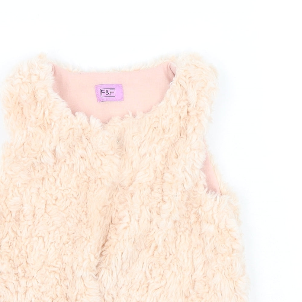 F&F Girls Pink   Gilet Coatigan Size 18-24 Months