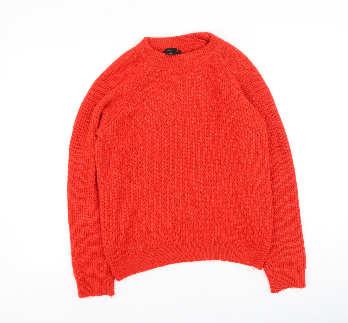 Primark Womens Red Round Neck  Acrylic Pullover Jumper Size 10