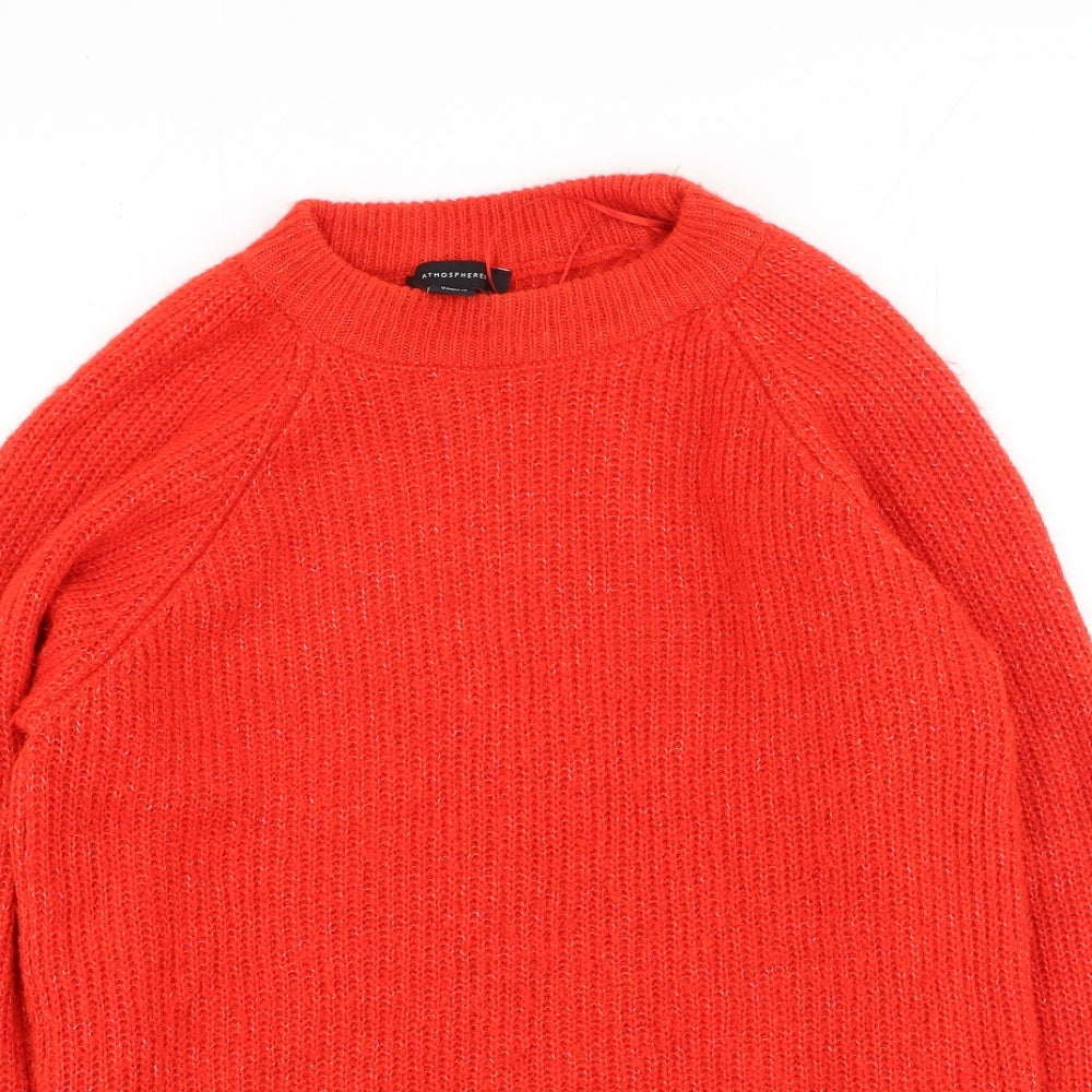 Primark Womens Red Round Neck  Acrylic Pullover Jumper Size 10