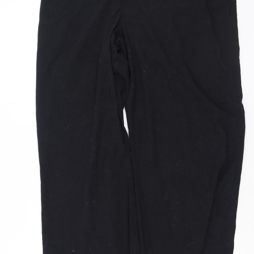 Papaya Womens Black  Polyester Trousers  Size 20 L29 in Regular