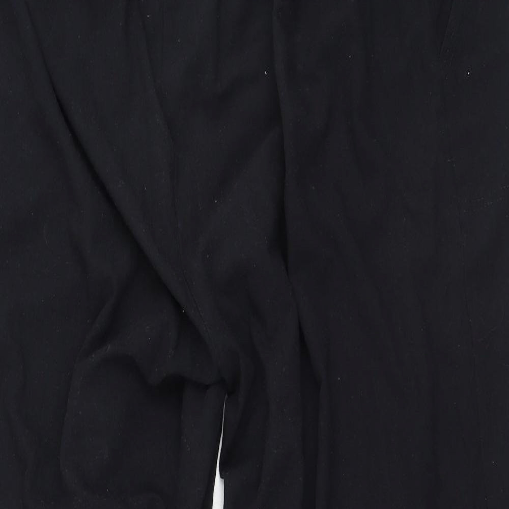 Papaya Womens Black  Polyester Trousers  Size 20 L29 in Regular