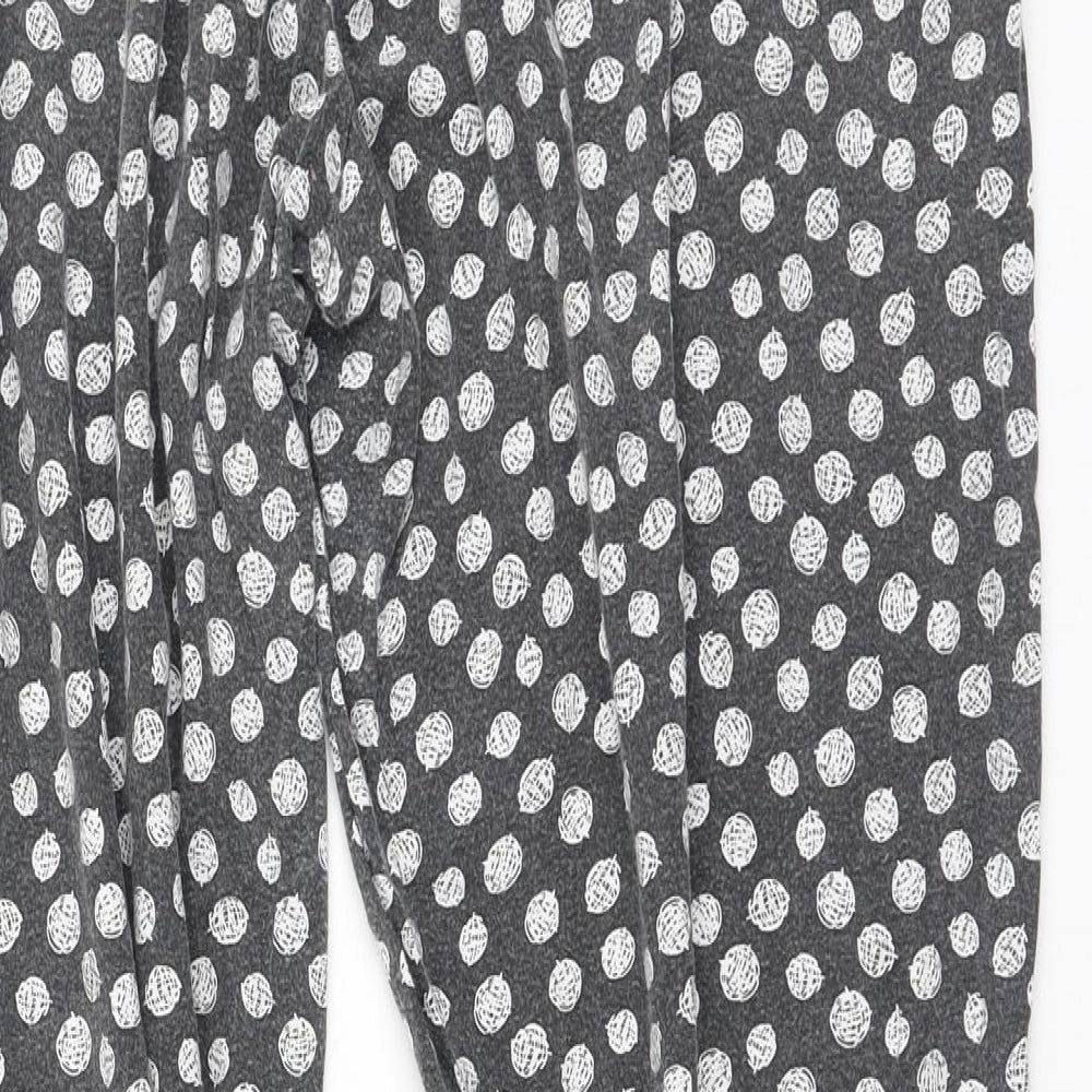 BPC Womens Black Polka Dot Cotton Jogger Trousers Size L L25 in Regular