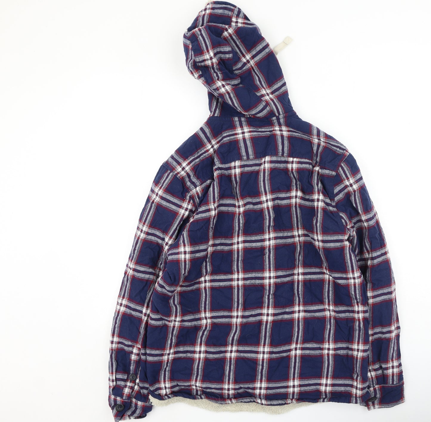 F&F Mens Multicoloured Plaid  Jacket Coatigan Size L