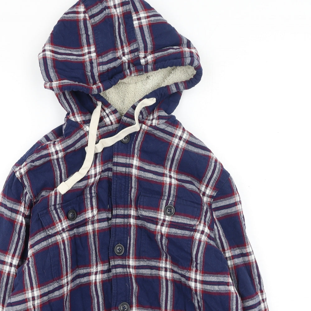 F&F Mens Multicoloured Plaid  Jacket Coatigan Size L