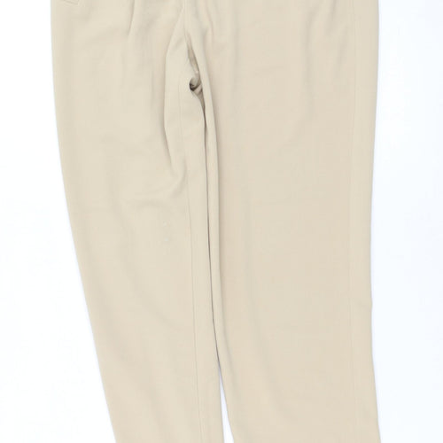 H&M Womens Beige  Cotton Trousers  Size 42 L27 in Regular