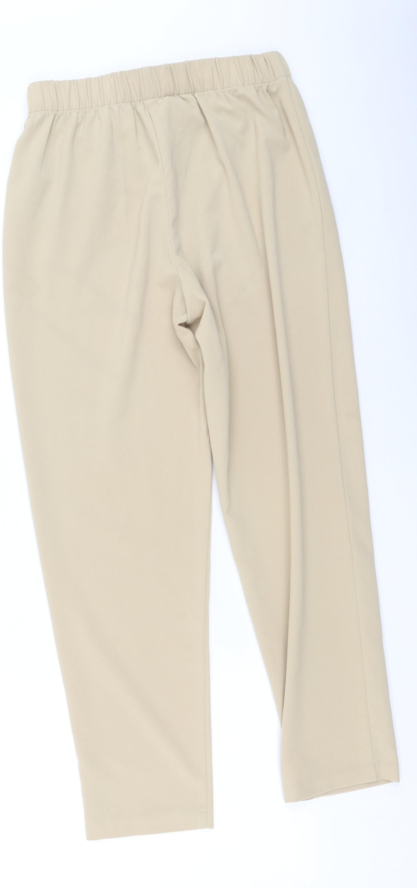 H&M Womens Beige  Cotton Trousers  Size 42 L27 in Regular