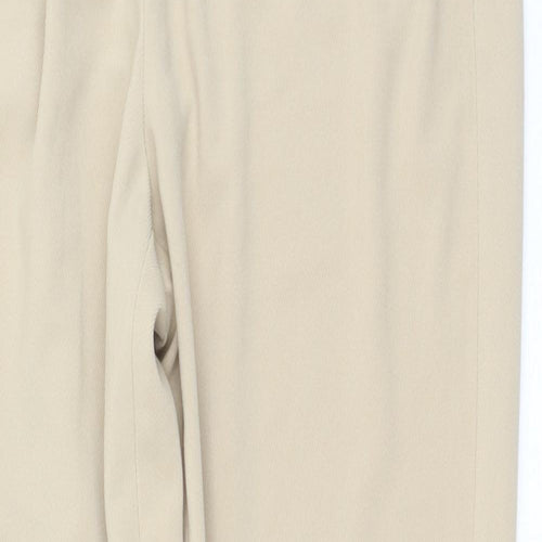 H&M Womens Beige  Cotton Trousers  Size 42 L27 in Regular