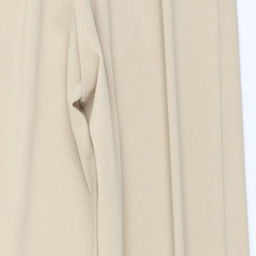 H&M Womens Beige  Cotton Trousers  Size 42 L27 in Regular