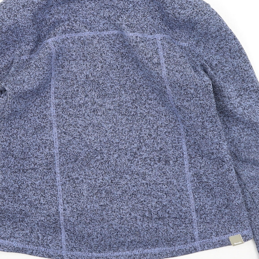 Bench Girls Blue High Neck  Polyester Full Zip Jumper Size 9-10 Years