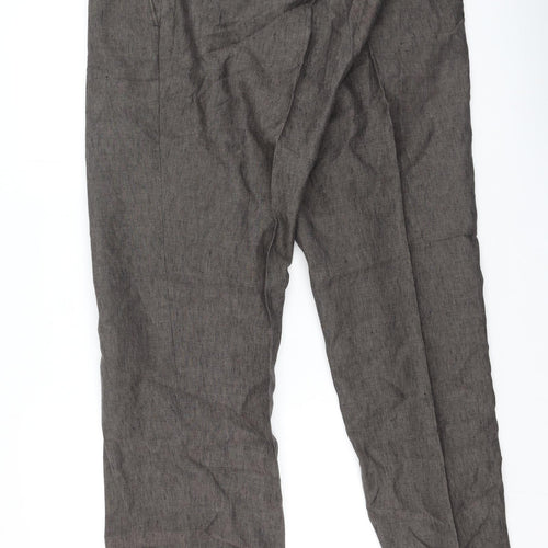 Jaeger Mens Brown  Linen Trousers  Size 40 L34 in Regular