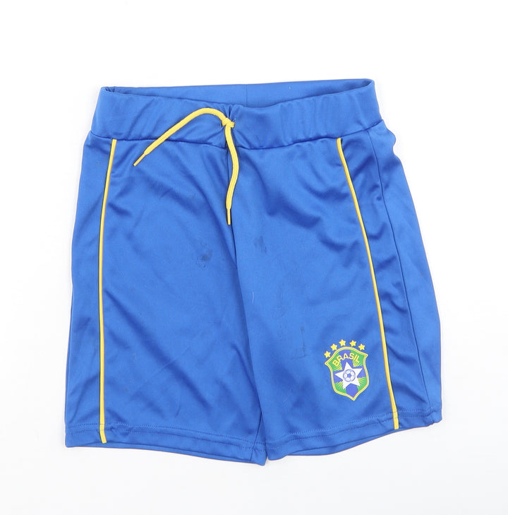 Dunnes Stores Boys Blue Polyester Sweat Shorts Size 8-9 Years Regular