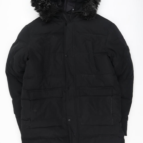 Status Mens Black   Puffer Jacket Coat Size L