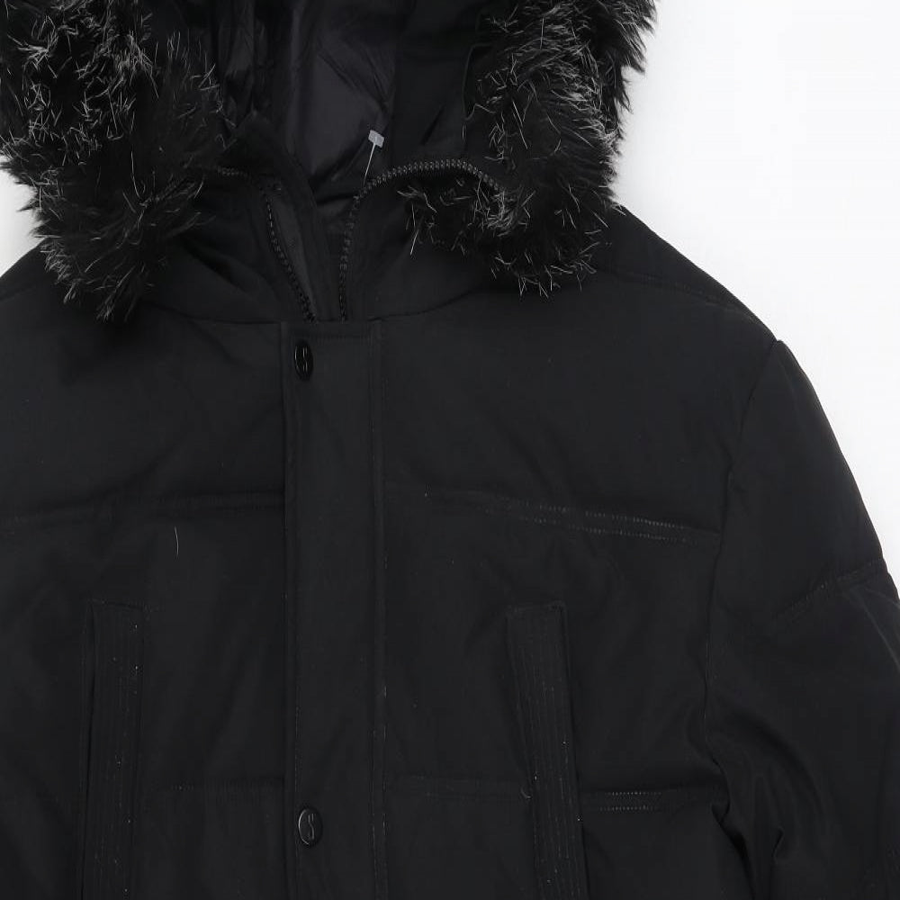 Status Mens Black   Puffer Jacket Coat Size L