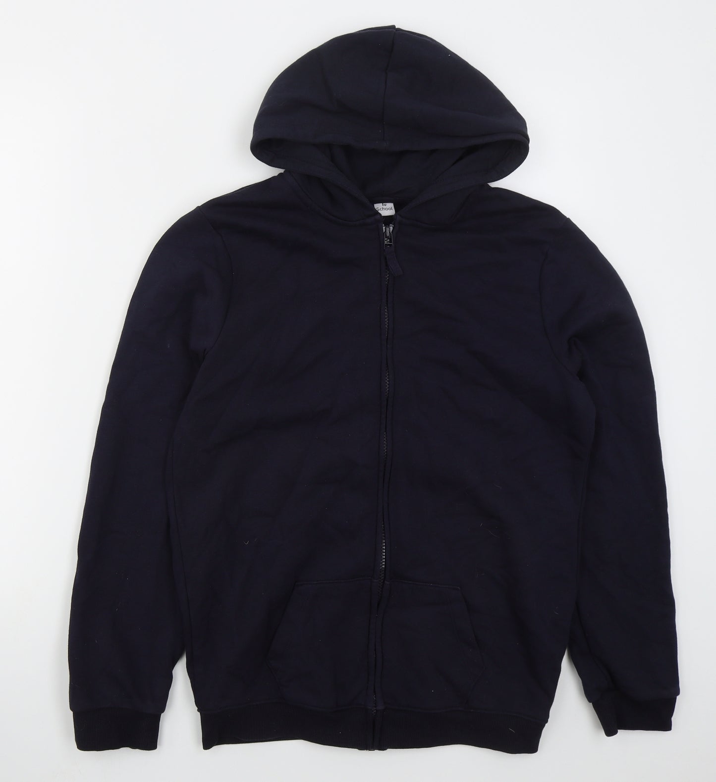 TU Boys Blue  Cotton Full Zip Hoodie Size 14 Years  Zip