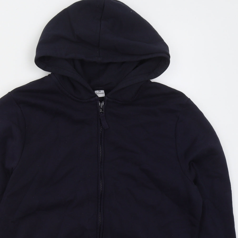 TU Boys Blue  Cotton Full Zip Hoodie Size 14 Years  Zip
