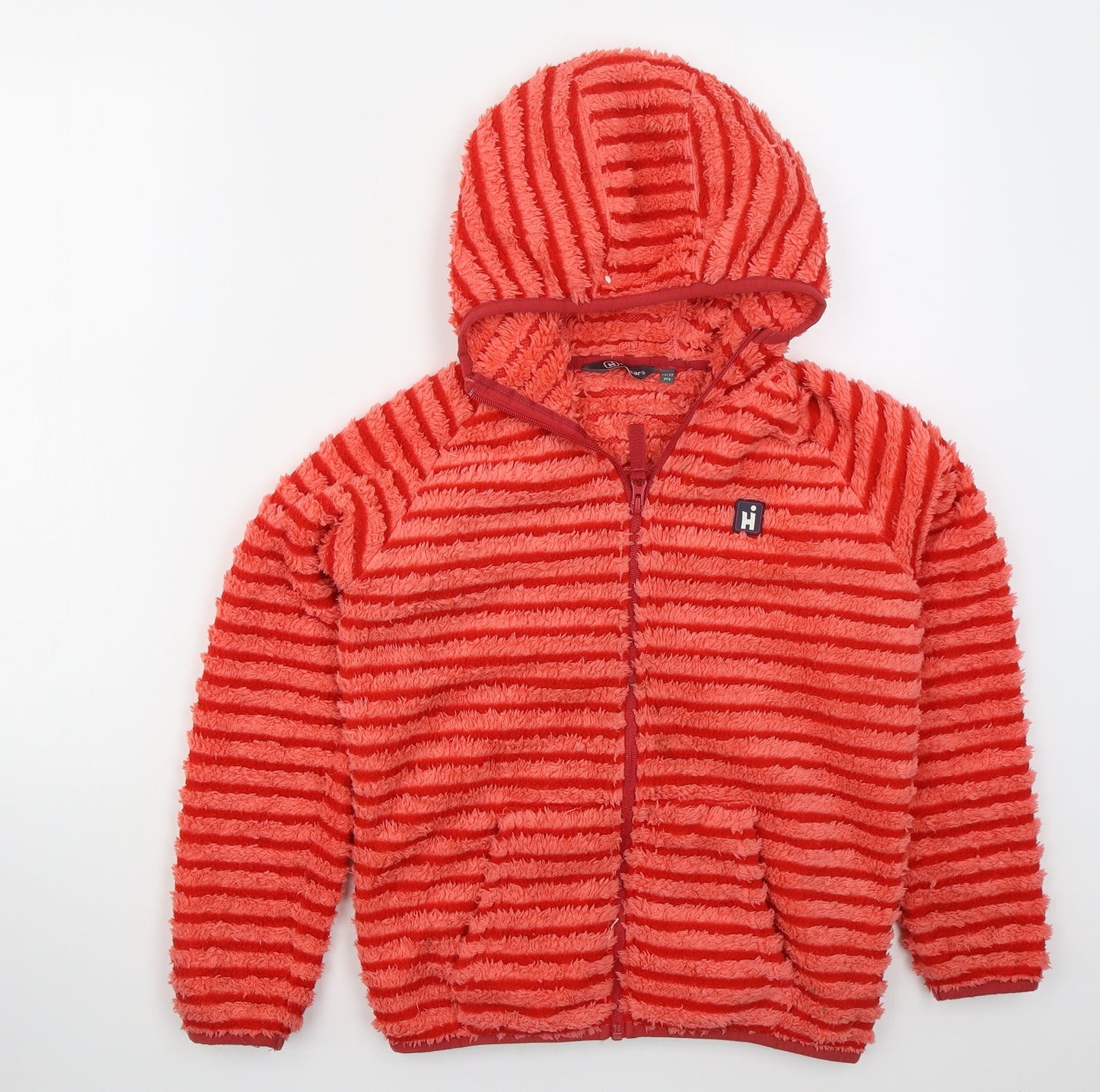 Hi Gear Girls Red Striped  Jacket  Size 11-12 Years  Zip