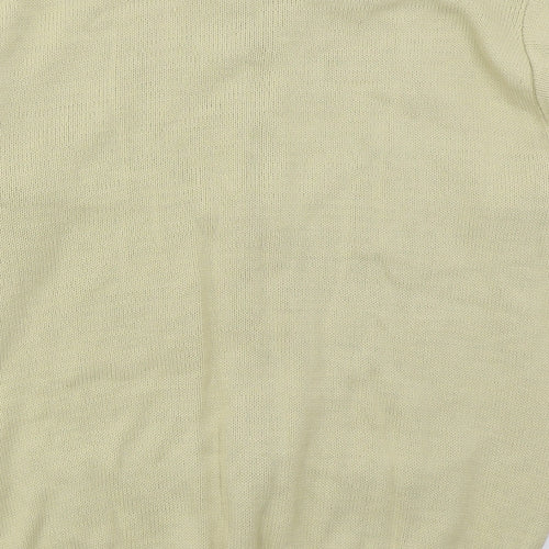 Carabou Mens Beige Crew Neck  Acrylic Full Zip Jumper Size M