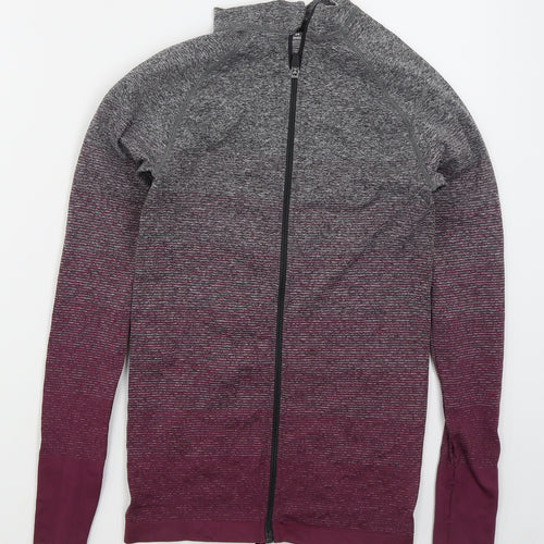 Primark Womens Purple Striped  Jacket  Size 6  Zip