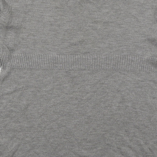 H&M Womens Grey Boat Neck  Acrylic Pullover Jumper Size S