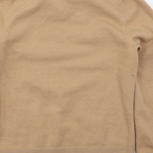 Primark Womens Beige Collared  Polyester Pullover Jumper Size 6