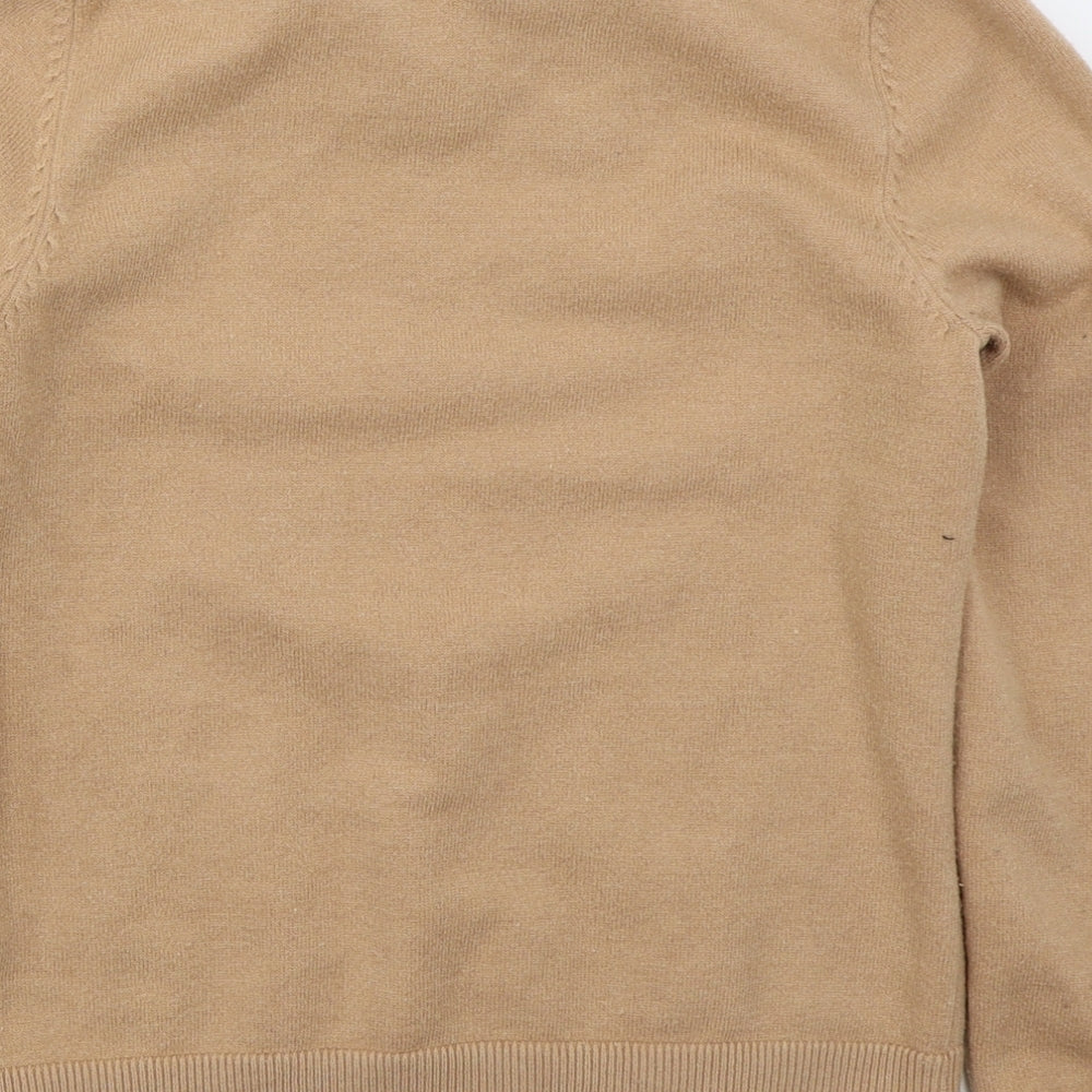 Primark Womens Beige Collared  Polyester Pullover Jumper Size 6