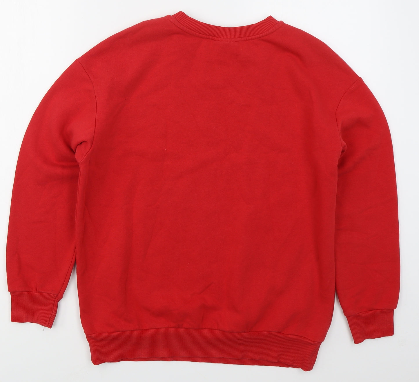 George Mens Red  Cotton Pullover Sweatshirt Size M   - Santa Claus Coca Cola
